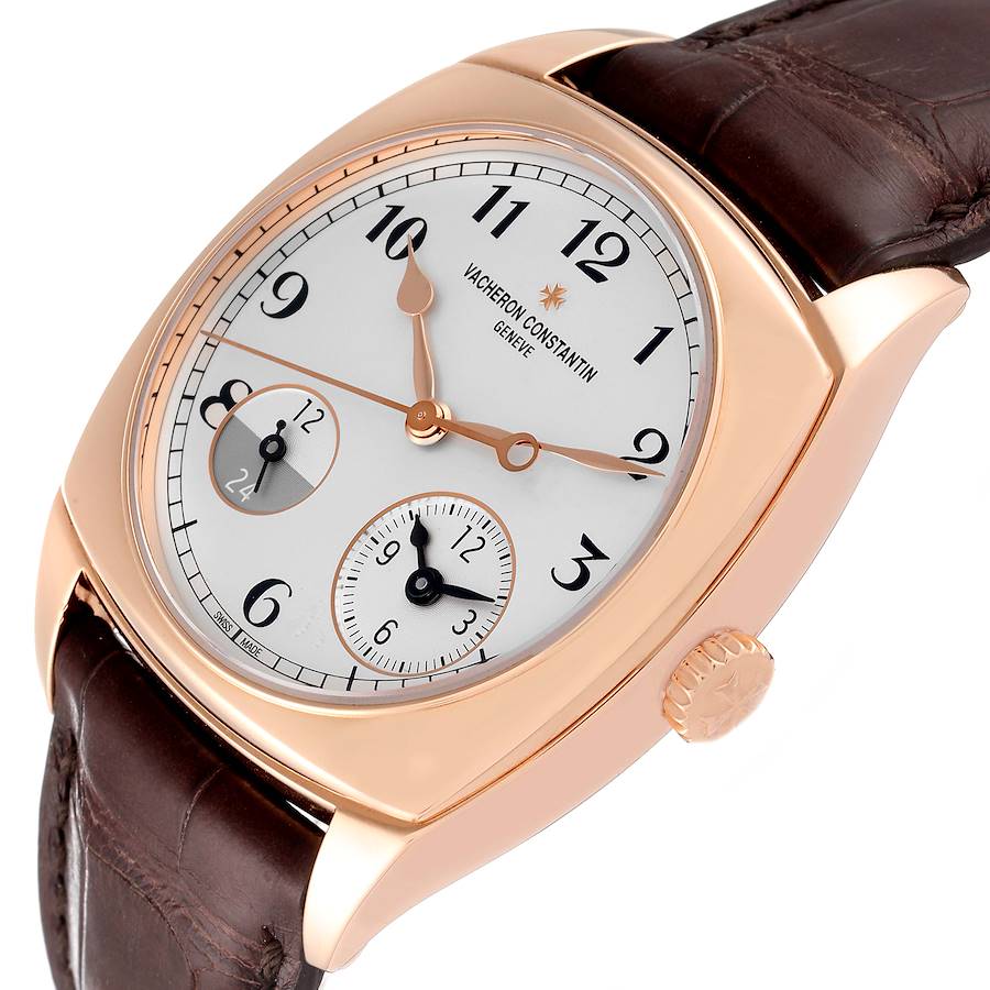 Vacheron Constantin Harmony Dual Time Rose Gold Mens Watch 7800S