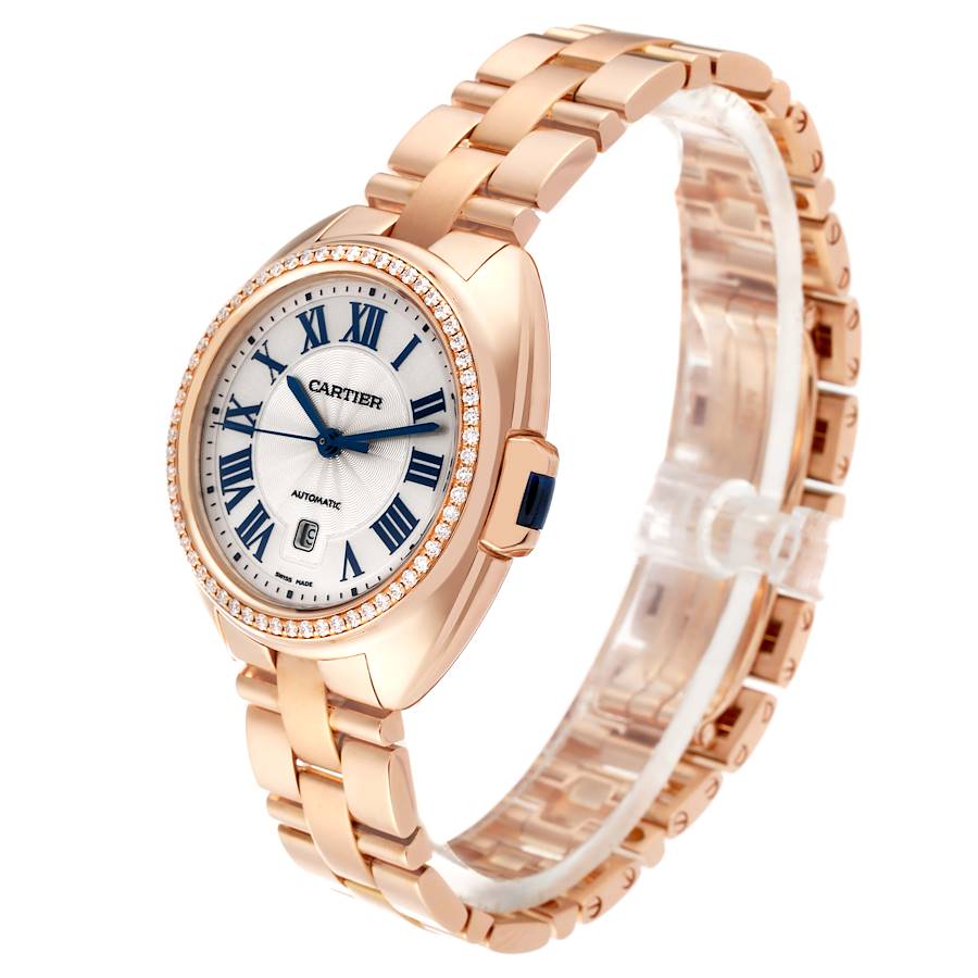 Cartier Cle Rose Gold Diamond Automatic Ladies Watch WJCL0003