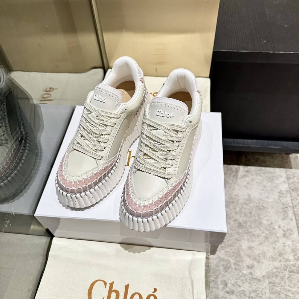 Chloé Nama Sneaker Power Beige CHC24U02IBD26Z