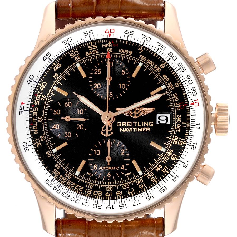 Breitling Navitimer 01 Limited Edition Rose Gold Black Dial Mens Watch R13323