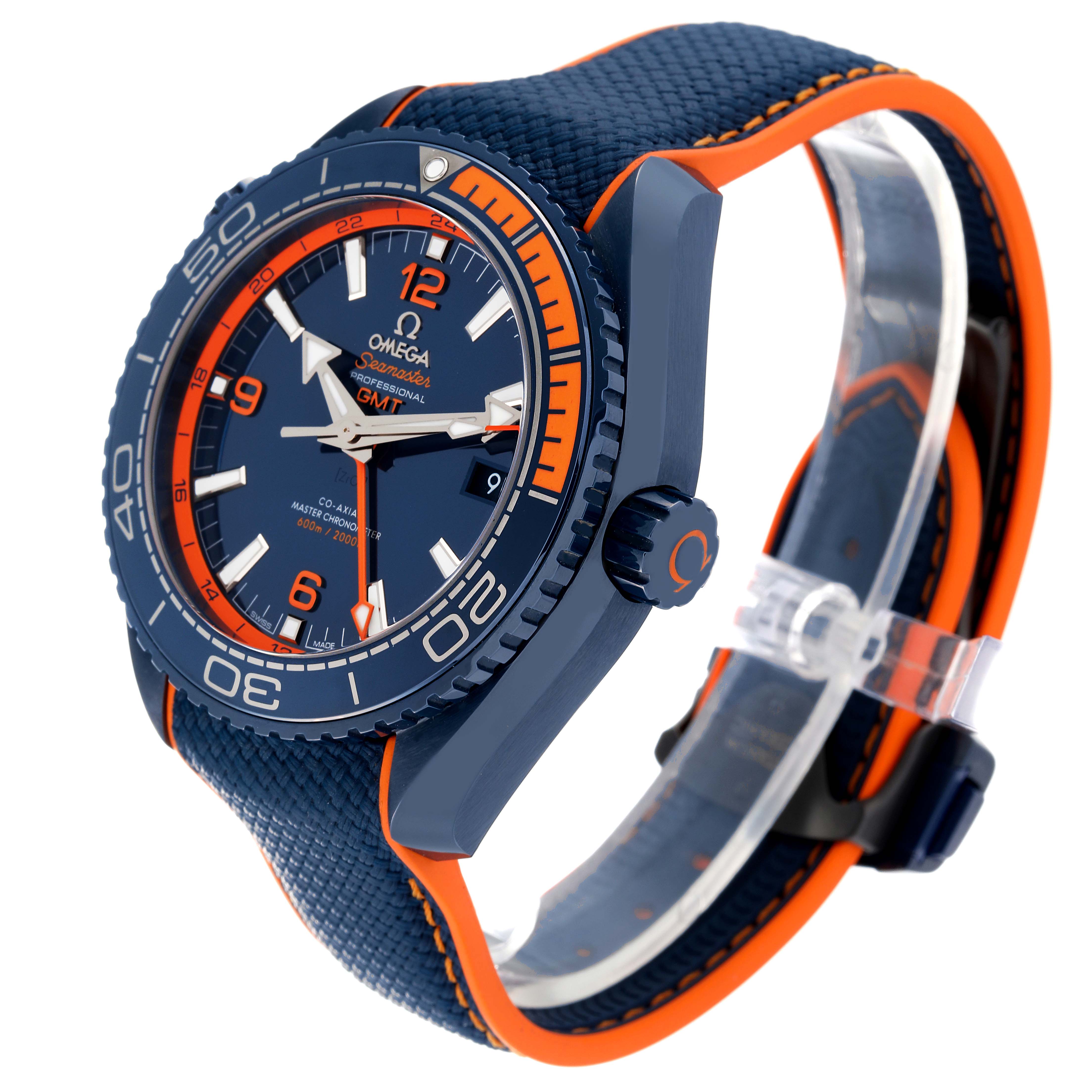 Omega Planet Ocean Big Blue GMT Mens Watch 45.5 MM 215.92.46.22.03.001