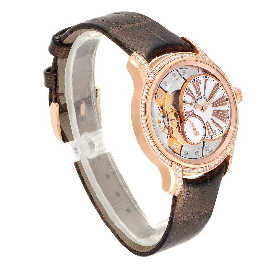 Audemars Piguet Millenary Rose Gold MOP Diamond Ladies Watch 77247OR