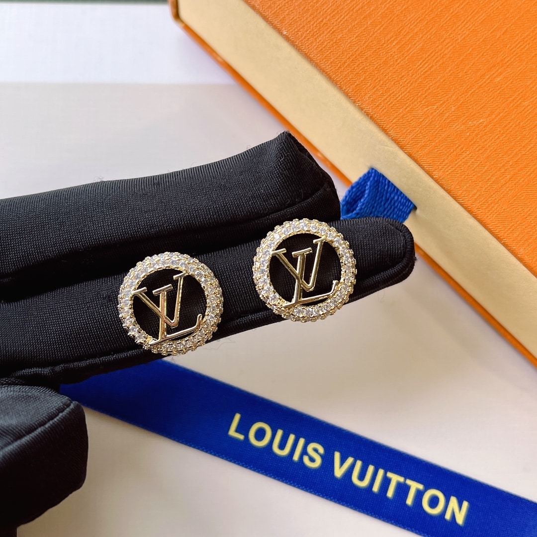 Louis Vuitton Louise By Night Earrings Gold M00757