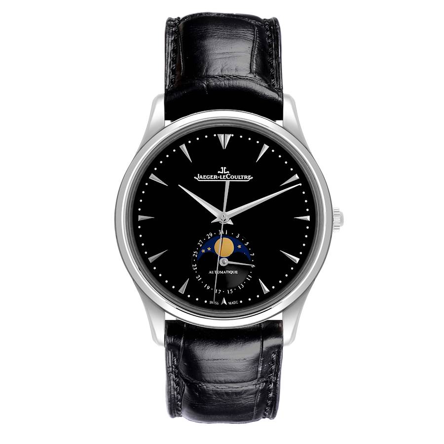 Jaeger LeCoultre Master UltraThin Moonphase Mens Watch 176.8.64.S Q1368470 Card