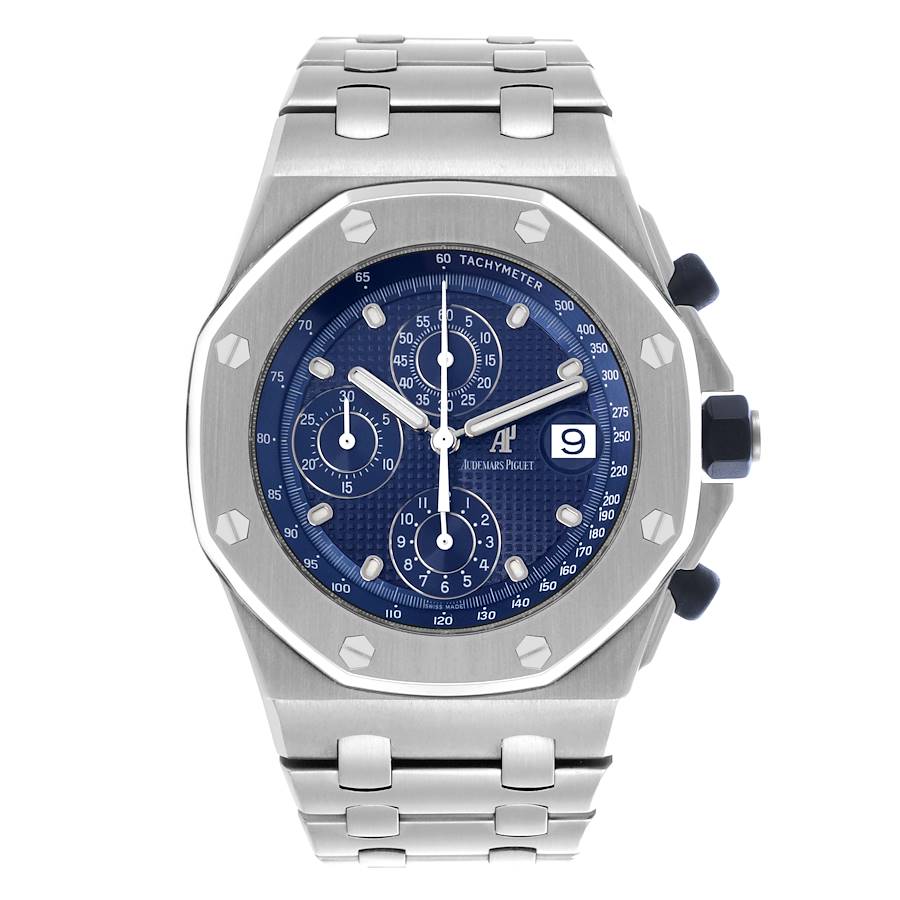 Audemars Piguet Royal Oak Offshore Chronograph Blue Dial Mens Watch 25721ST