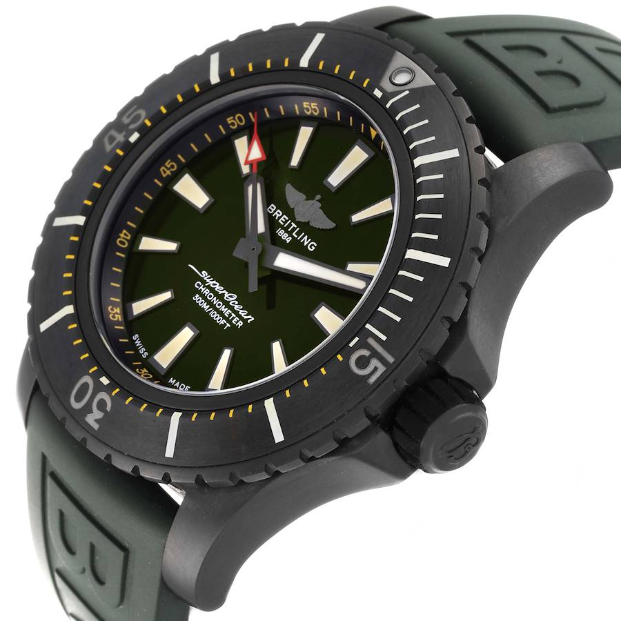 Breitling Superocean 48 Green Dial Titanium Mens Watch V17369