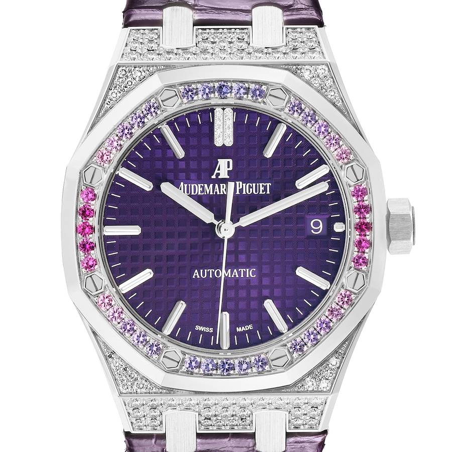 Audemars Piguet Royal Oak Diamond Sapphire White Gold Limited Edition Watch 15452BC