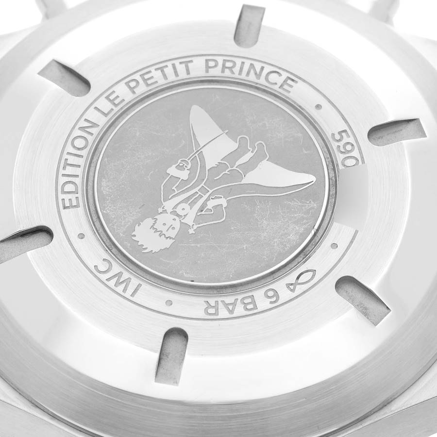 IWC Pilot Le Petit Prince Blue Dial Steel Chronograph Mens Watch IW377717