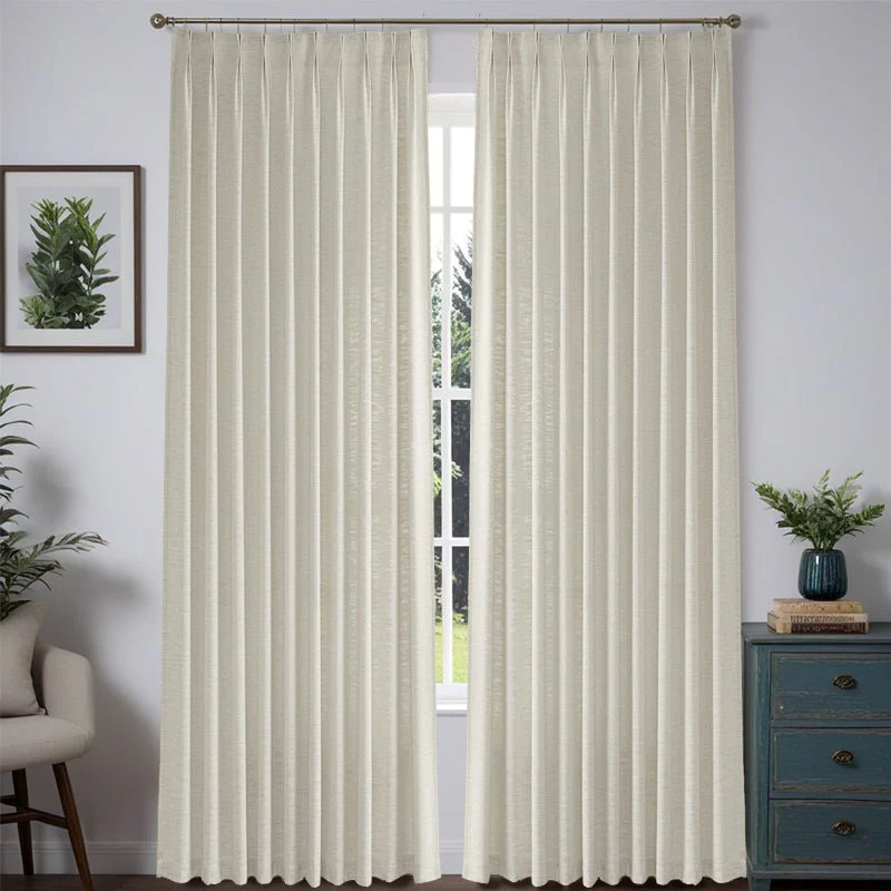 Custom Heavyweight Linen Drape Pleated - 36 Colors