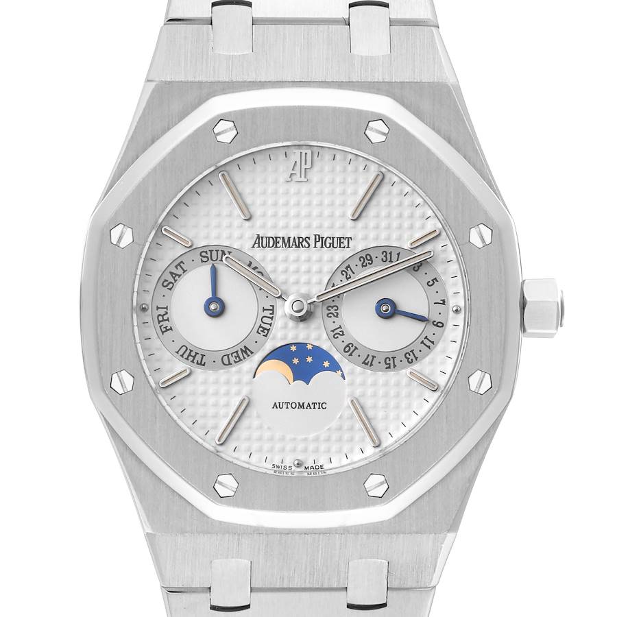 Audemars Piguet Royal Oak Day Date Moonphase Steel Mens Watch 25594ST