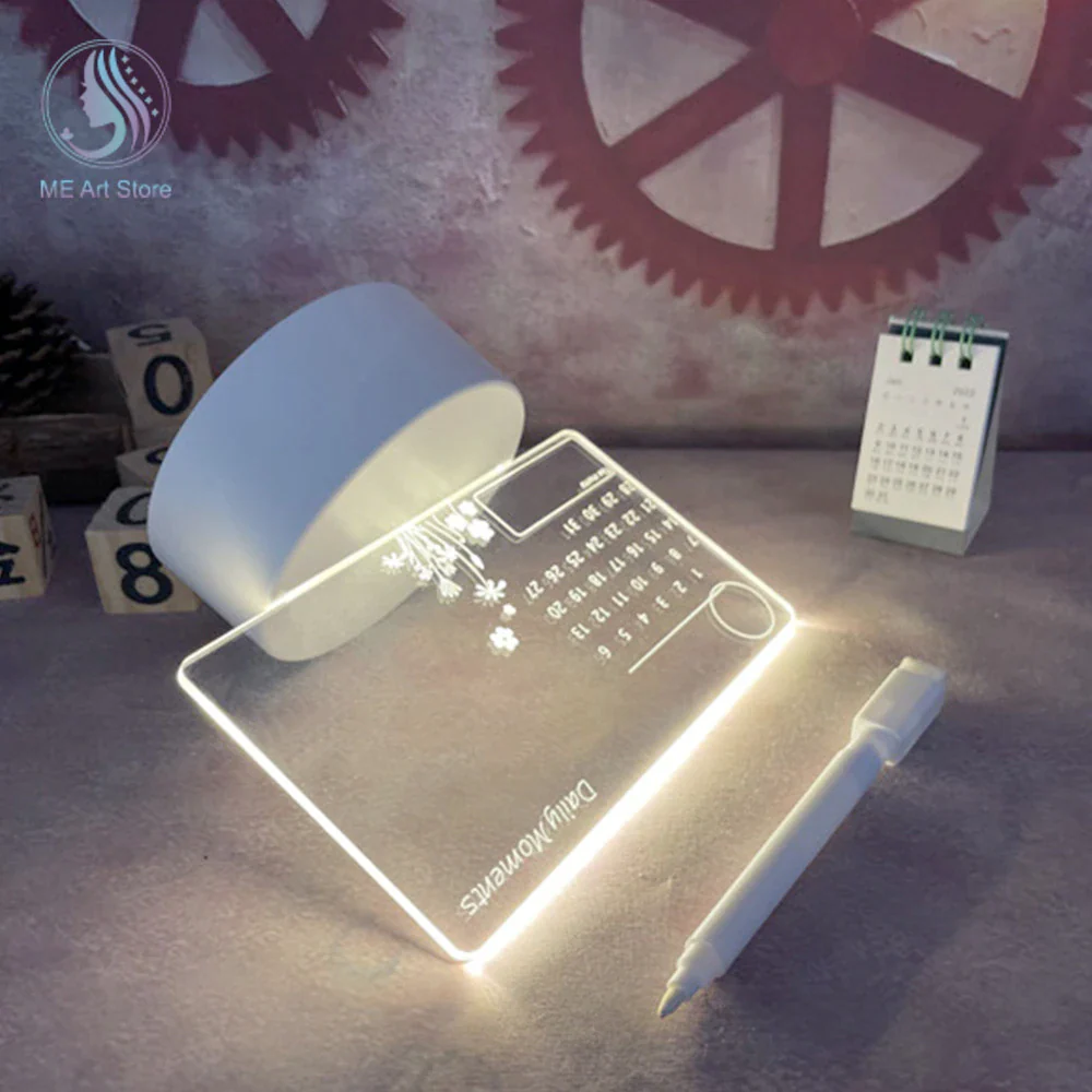 LED Night Light Calendar Board