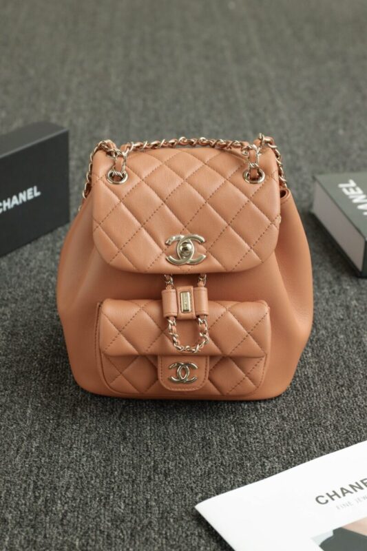 CHANEL 23A Backpack Small Caramel