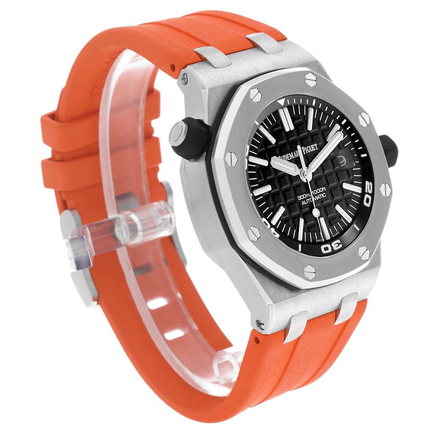 Audemars Piguet Royal Oak Offshore Diver Black Dial Steel Mens Watch 15710ST