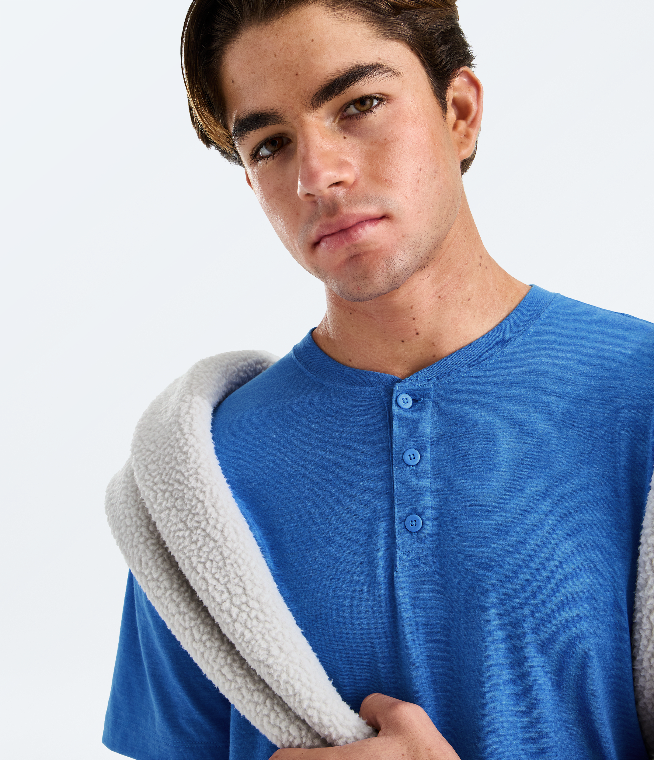 Men’s Tri-Blend Short-Sleeve Henley