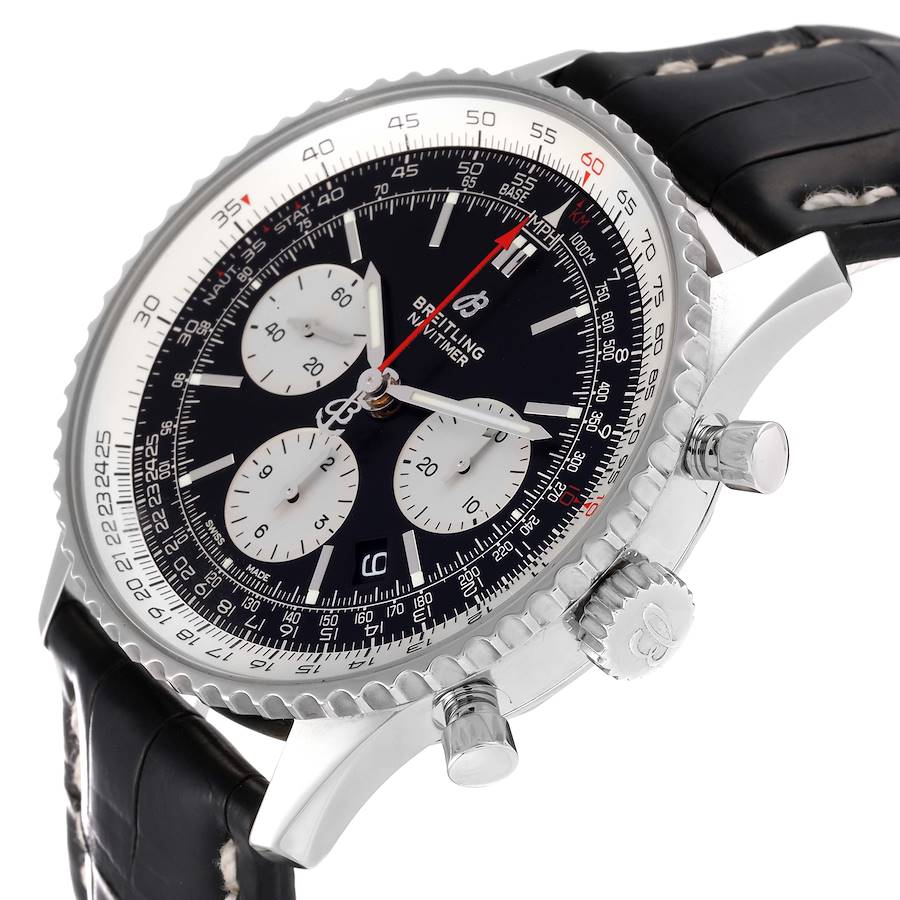 Breitling Navitimer 01 Black Dial Steel Mens Watch AB0121