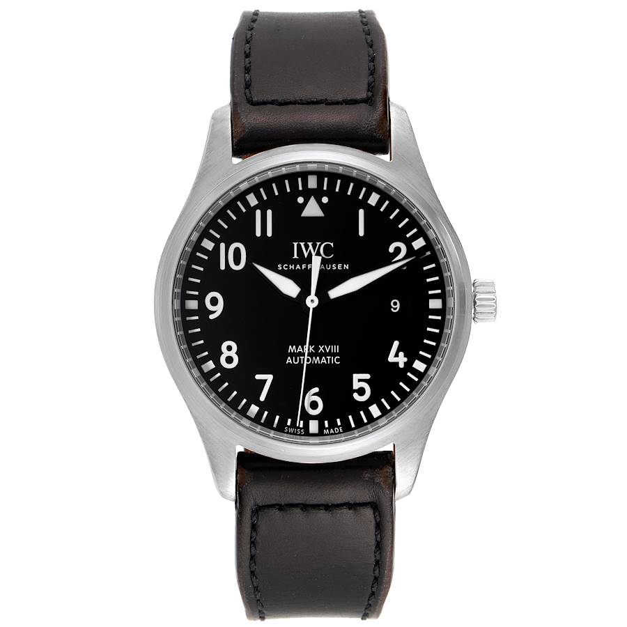 IWC Pilot Mark XVIII Black Dial Steel Mens Watch IW327001