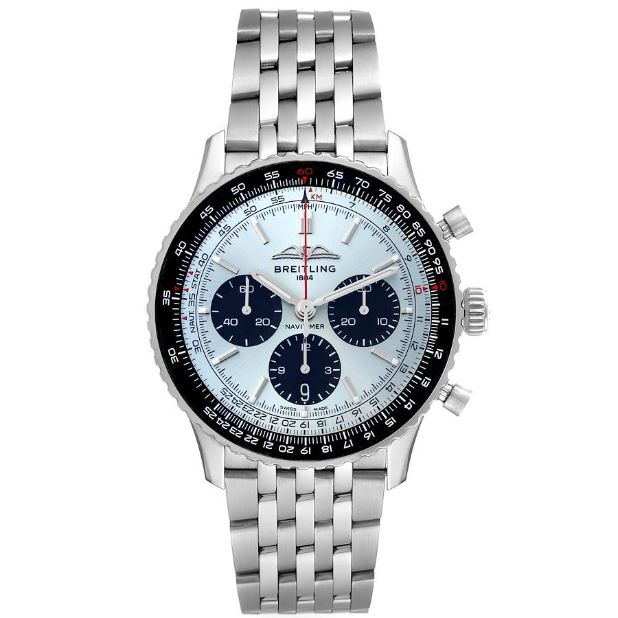 Breitling Navitimer B01 Blue Dial Steel Mens Watch AB0138