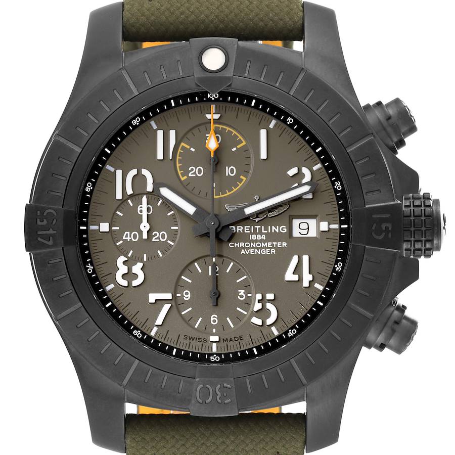 Breitling Avenger Night Mission DLC Coated Titanium Mens Watch V13317