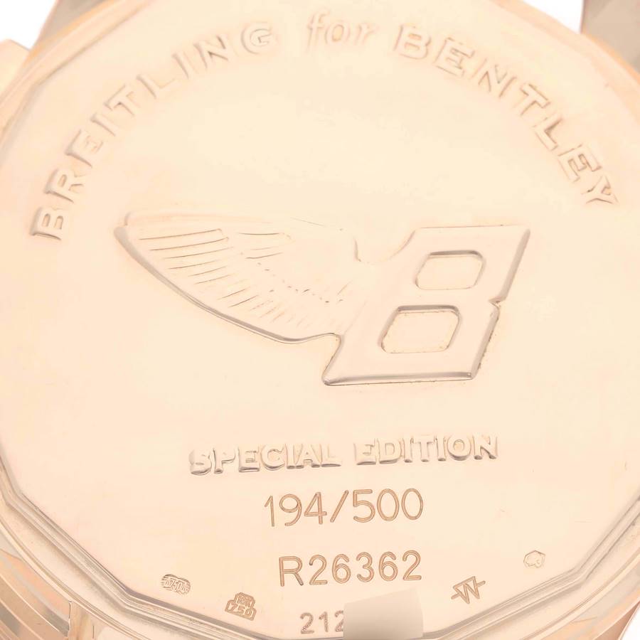 Breitling Bentley Mark VI Rose Gold Special Edition Mens Watch R26362