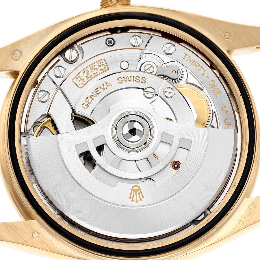 Rolex President Day Date Yellow Gold Diamond Mens Watch 128348