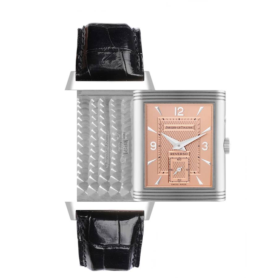 Jaeger LeCoultre Reverso Duo Limited Edition Rose White Gold Mens Watch 270.0.54.A