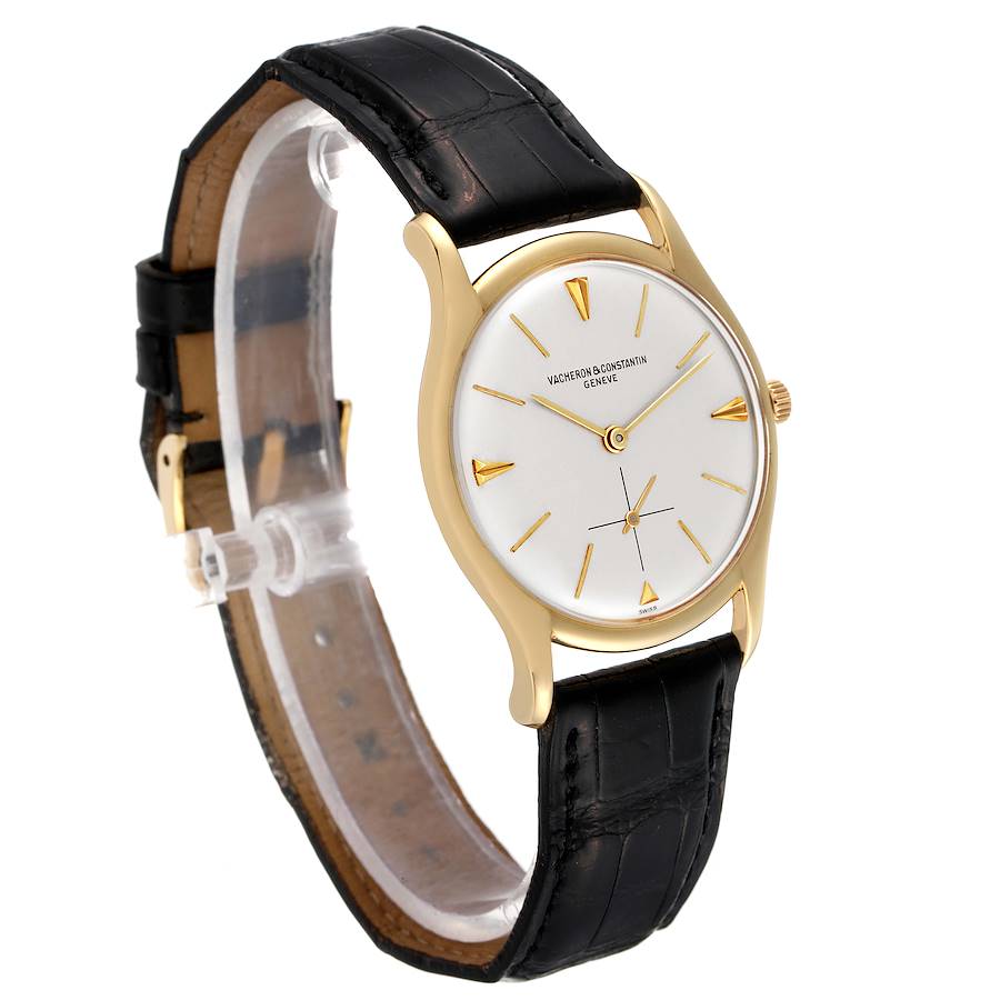 Vacheron Constantin Yellow Gold Silver Dial Vintage Mens Watch 6185