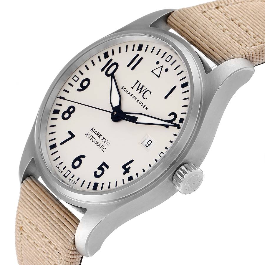 IWC Pilot Mark XVIII 40mm Silver Dial Steel Mens Watch IW327017