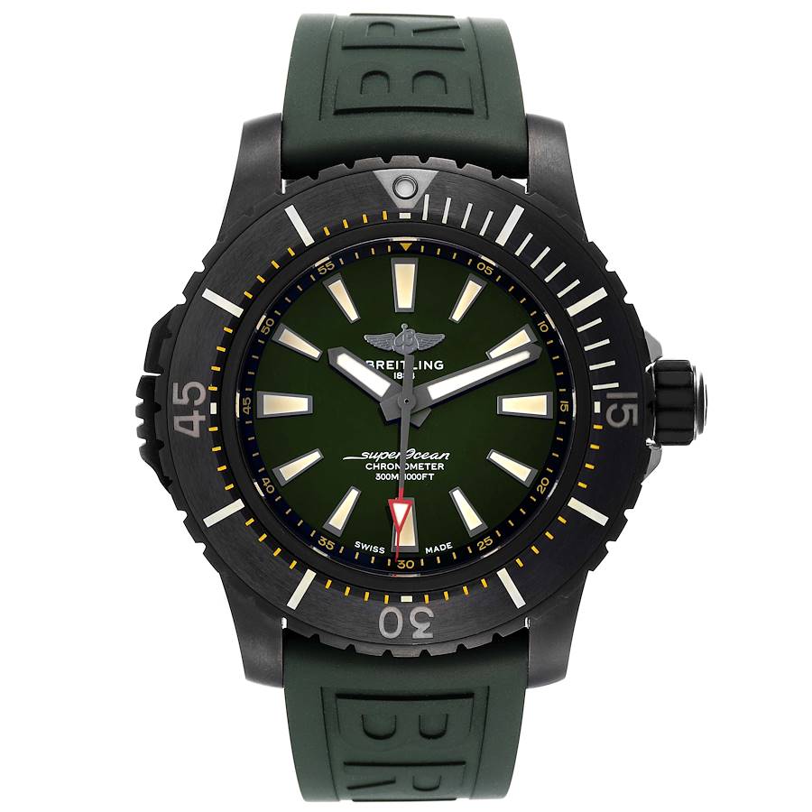 Breitling Superocean 48 Green Dial Titanium Mens Watch V17369
