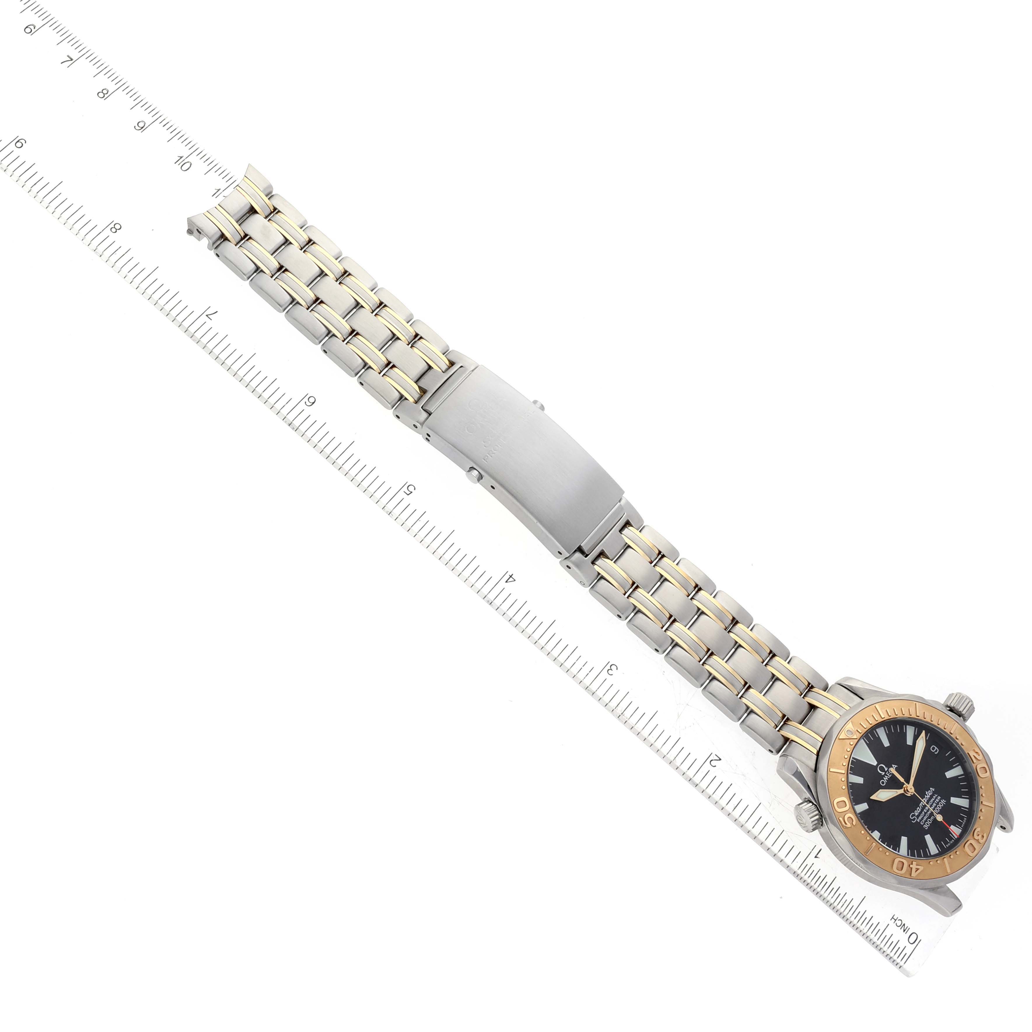 Omega Seamaster Yellow Gold Steel Mens Watch 36.25 MM 2453.50.00