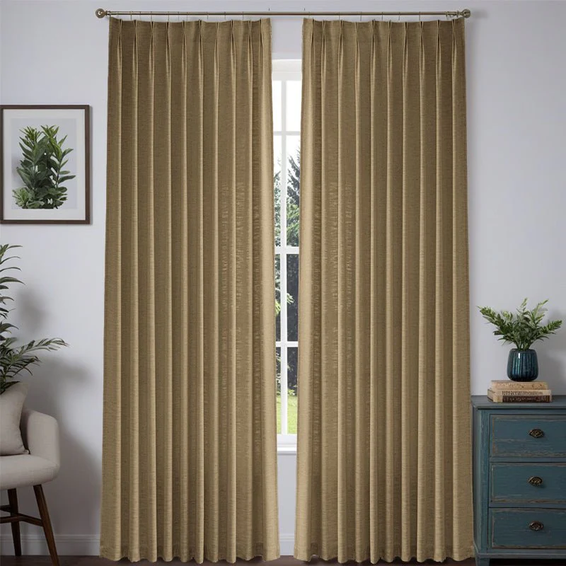 Custom Heavyweight Linen Drape Pleated - 36 Colors