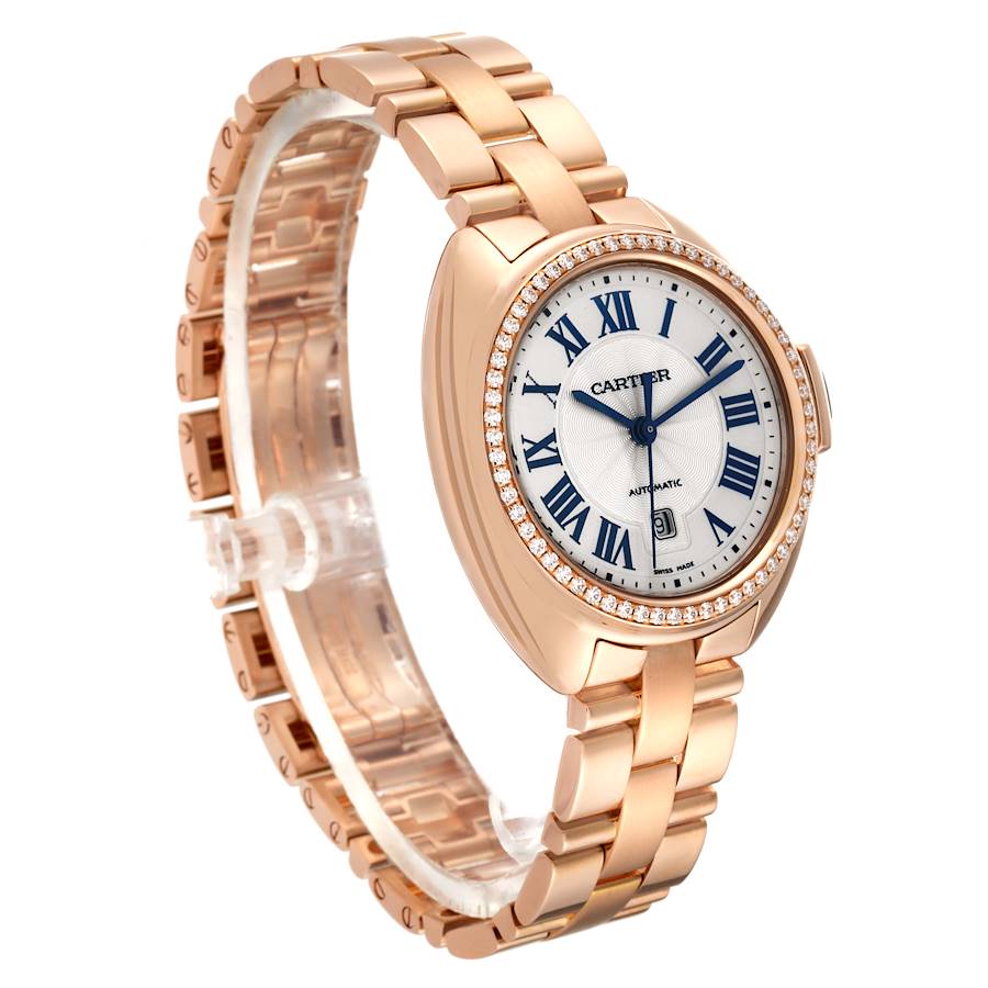 Cartier Cle Rose Gold Diamond Automatic Ladies Watch WJCL0003