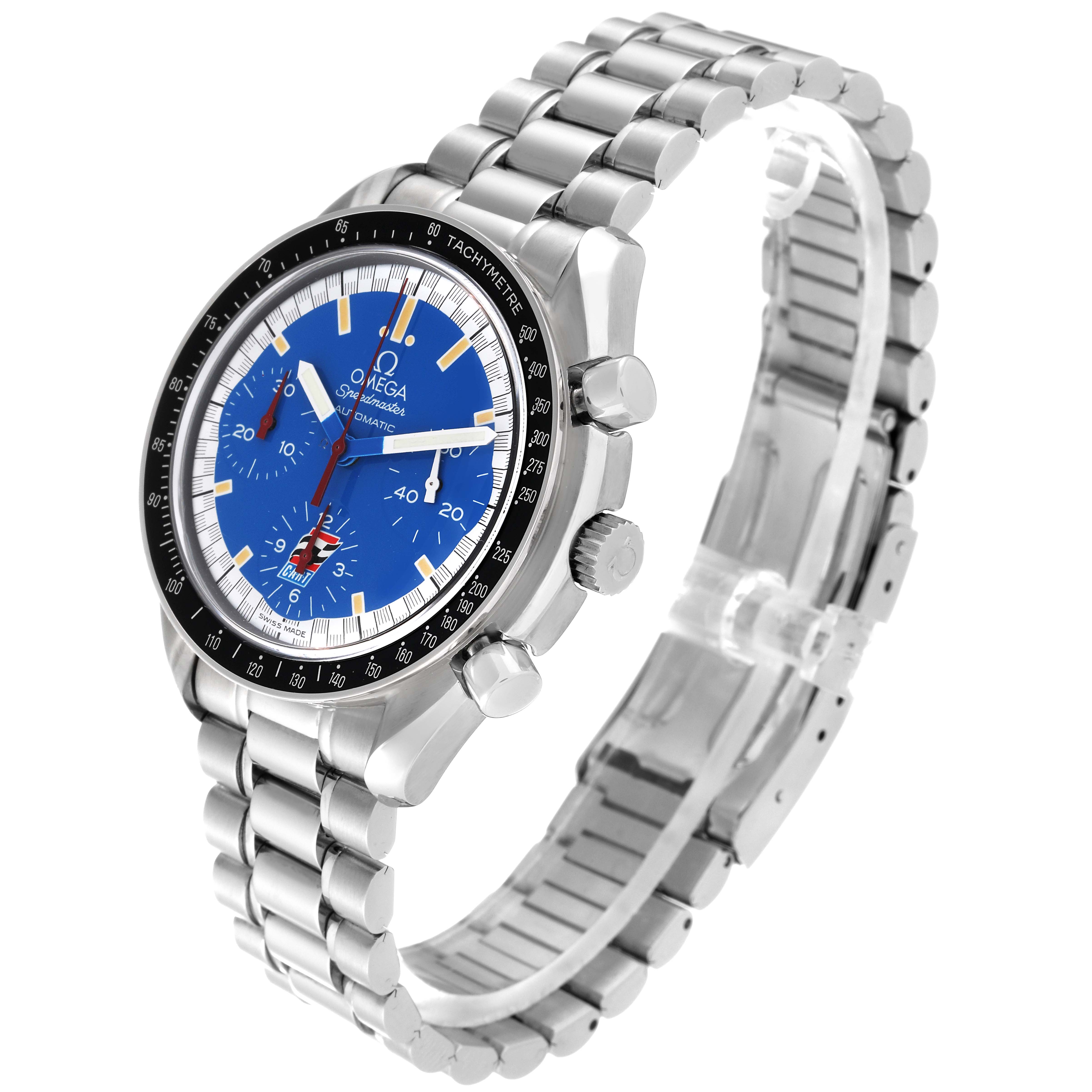 Omega Speedmaster Schumacher Blue Dial Steel Mens Watch 39.0 MM 3510.80.00