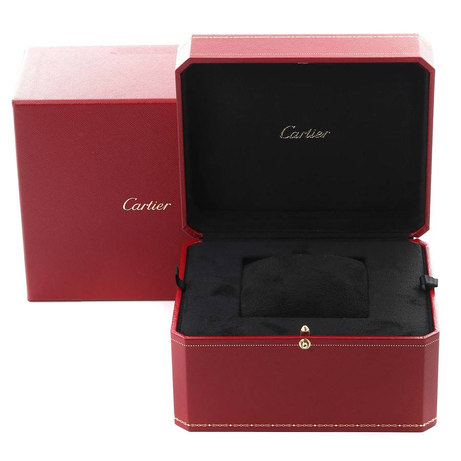 Cartier Tank Francaise White Gold Blue Dial Diamond Ladies Watch 2403