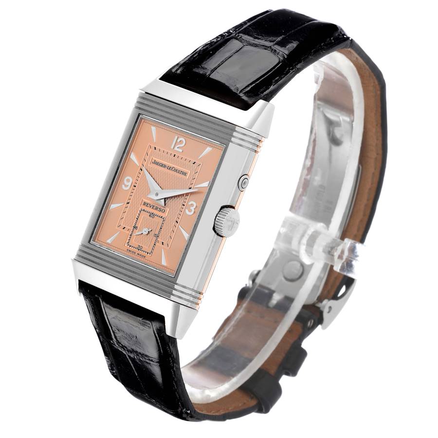 Jaeger LeCoultre Reverso Duo Limited Edition Rose White Gold Mens Watch 270.0.54.A