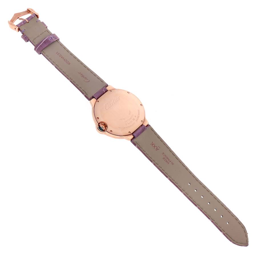 Cartier Ballon Bleu 36 Rose Gold Diamond Ladies Watch WJBB0010