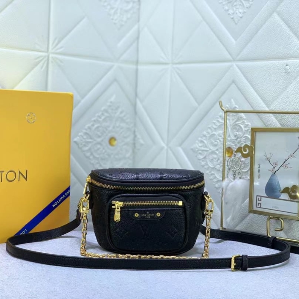 Louis Vuitton Mini Bumbag Black Monogram Empreinte 17Cm M46917