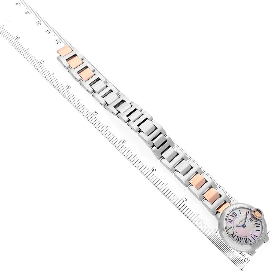 Cartier Ballon Bleu Steel Rose Gold Pink MOP Dial Ladies Watch W6920034