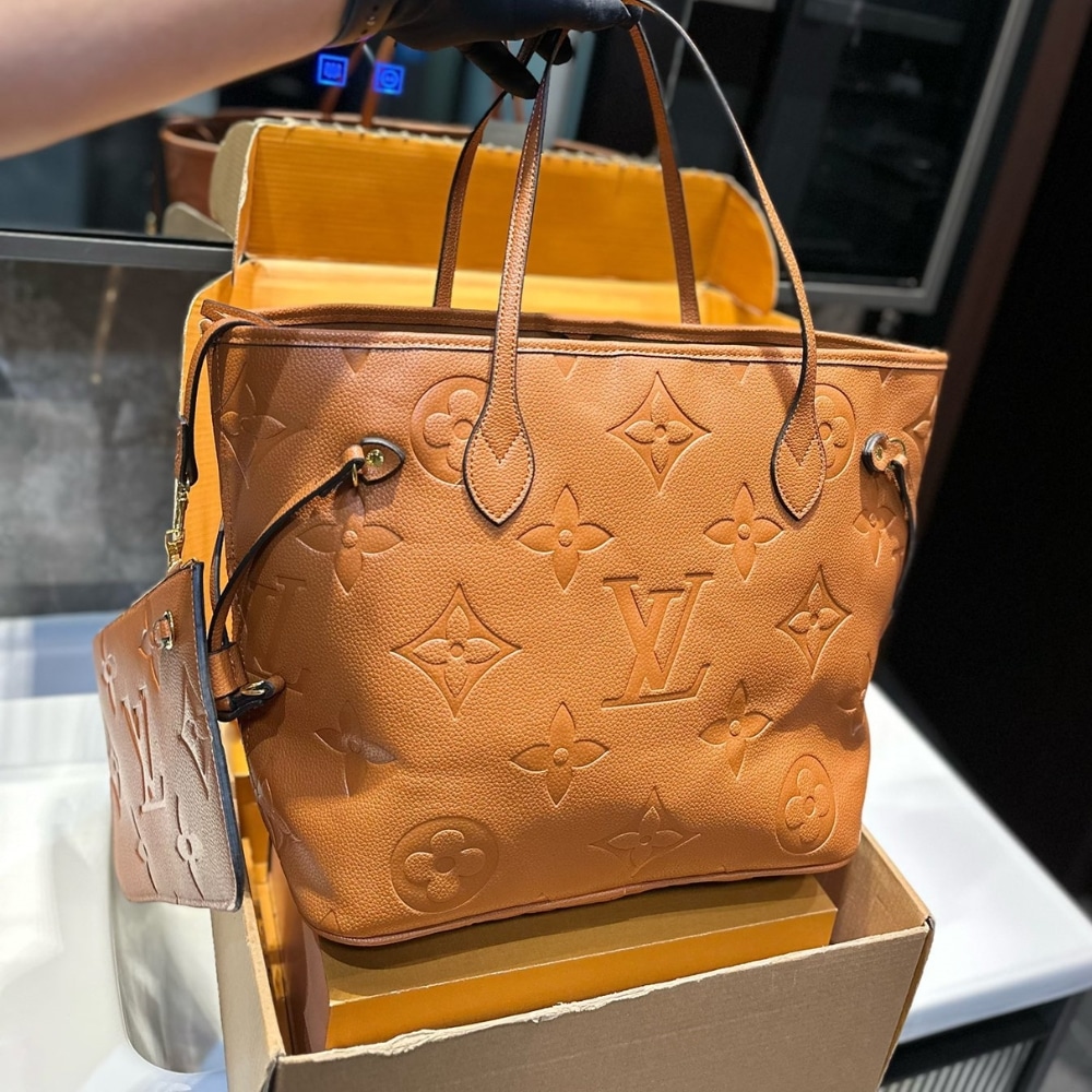 Louis Vuitton Neverfull MM Monogram Empreinte Bag Color 32Cm