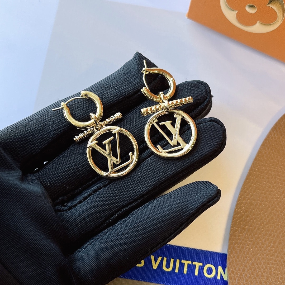 Louis Vuitton Lv Baby Louise Earrings Golgold M00613