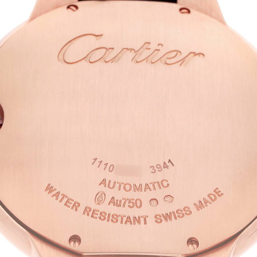 Cartier Ballon Bleu 42 Automatic Blue Dial Rose Gold Mens Watch WGBB0036