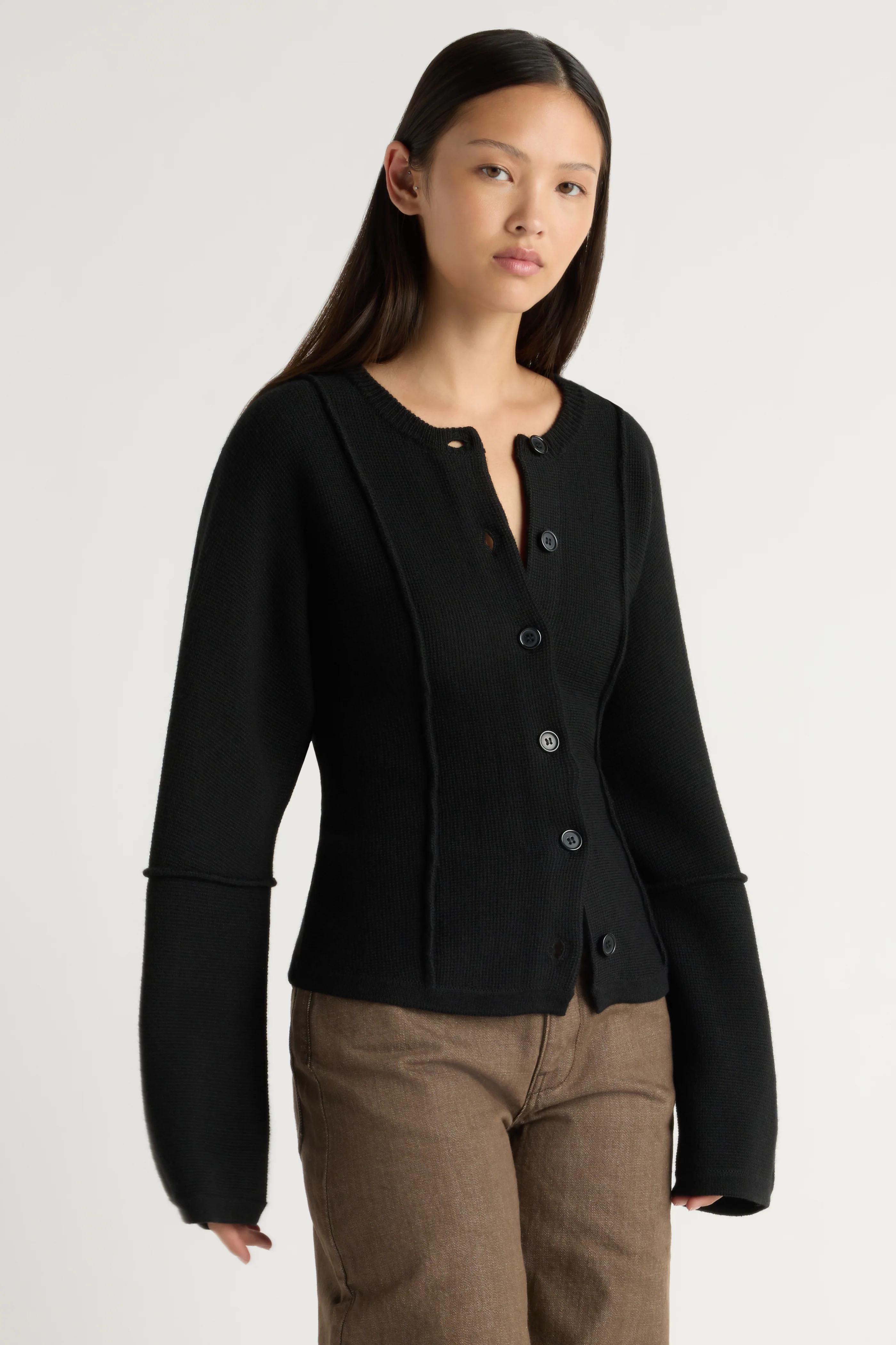 Wren Exposed-Seam Cardigan