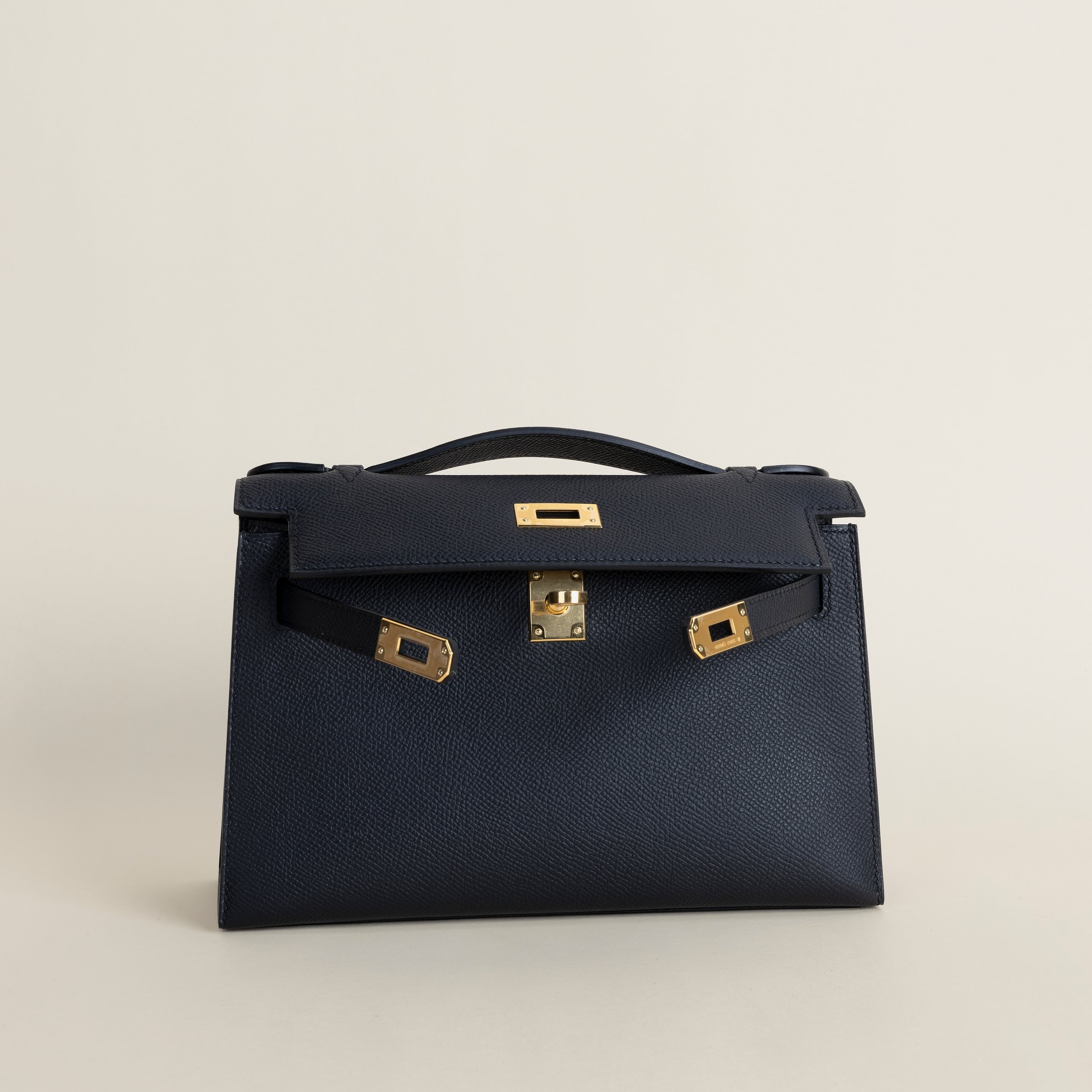 Kelly pochette epsom black GHW