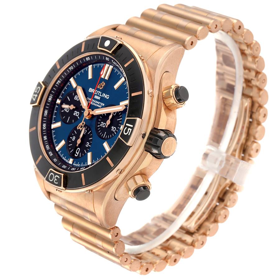 Breitling Chronomat B01 Rose Gold Las Vegas Limited Edition Mens Watch RB0136