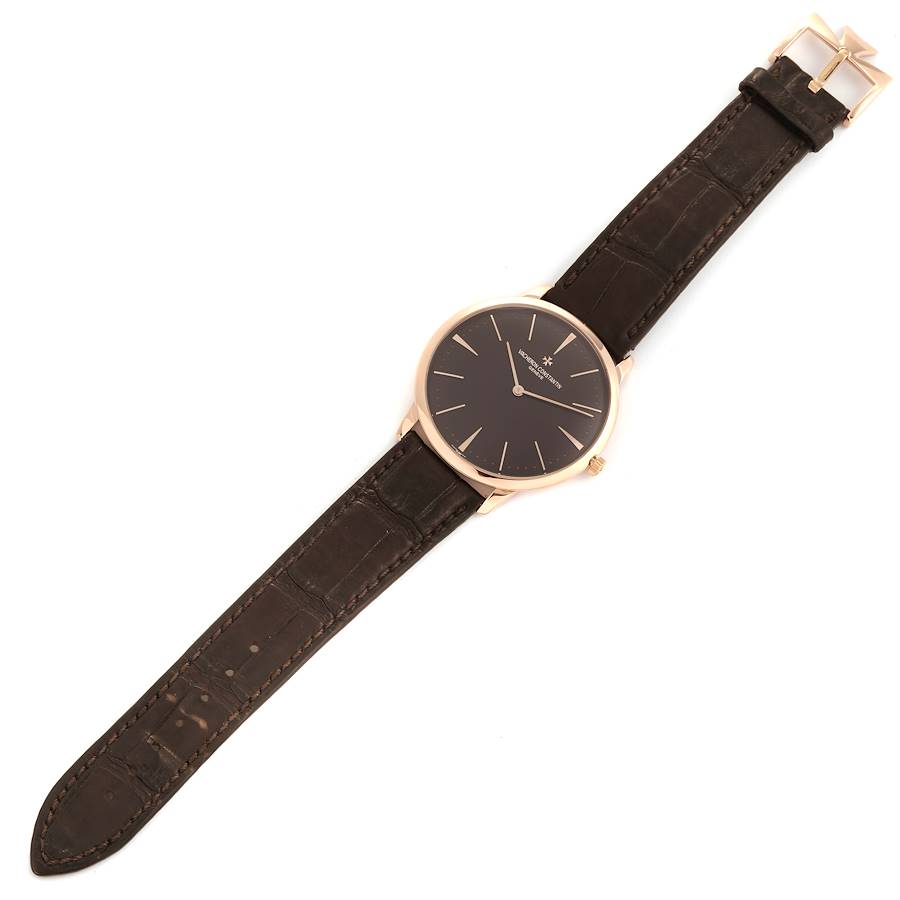 Vacheron Constantin Patrimony Grand Taille Brown Dial Rose Gold Watch 81180