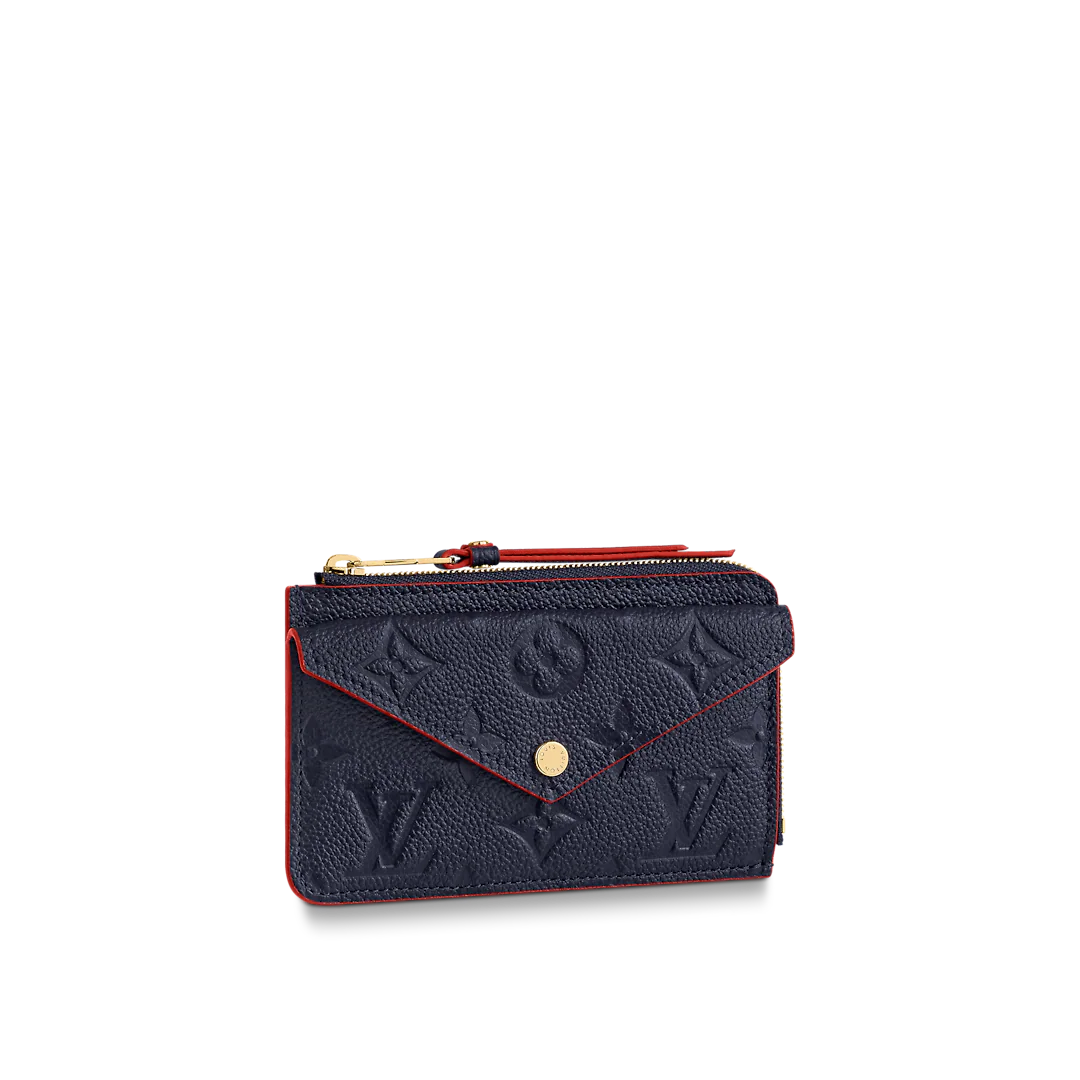 Louis Vuitton Card Holder Recto Verso Wallet Navy Blue / Red 13Cm M69420