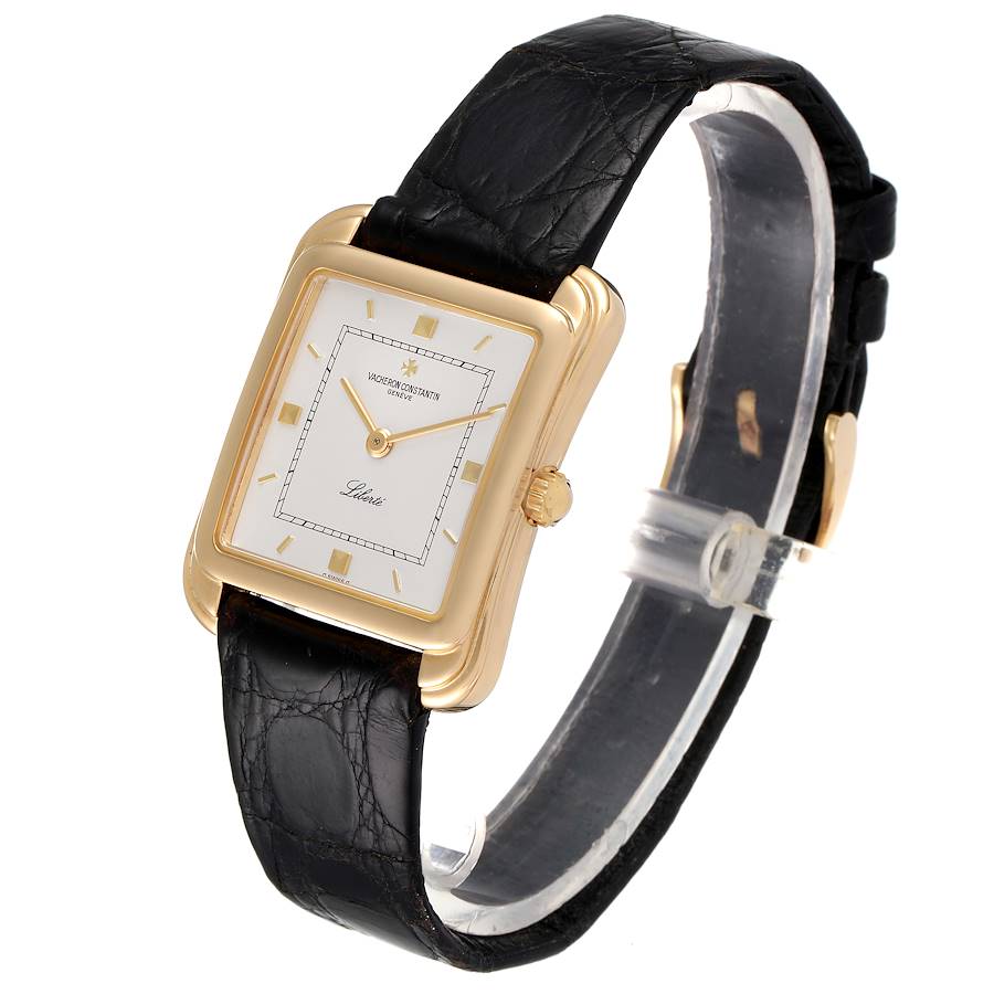 Vacheron Constantin Liberte 18K Yellow Gold Silver Dial Mens Watch 31100
