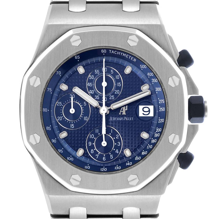Audemars Piguet Royal Oak Offshore Chronograph Blue Dial Mens Watch 25721ST