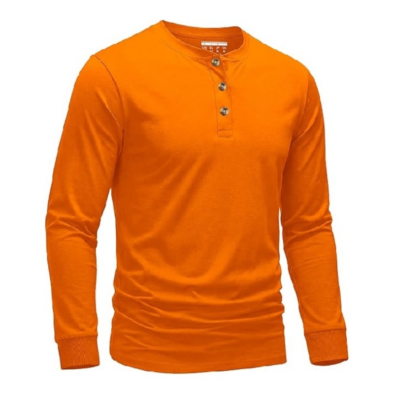 Men's Long Sleeve Henley Shirts