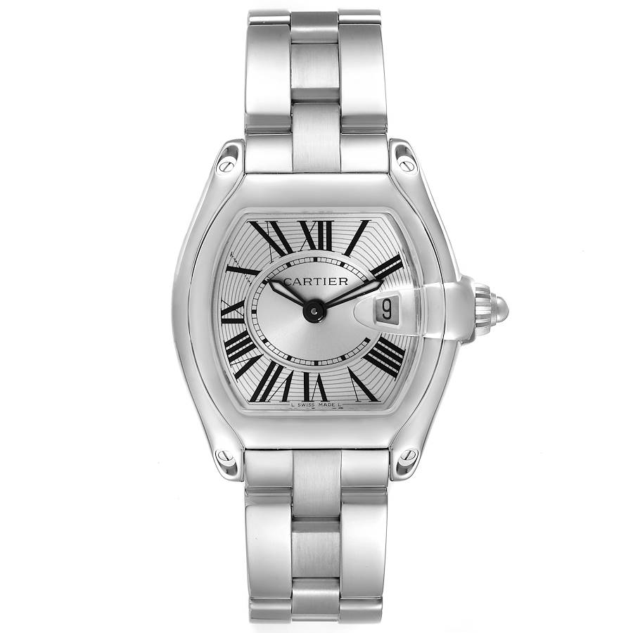 Cartier Roadster Small Silver Dial Steel Ladies Watch W62016V3