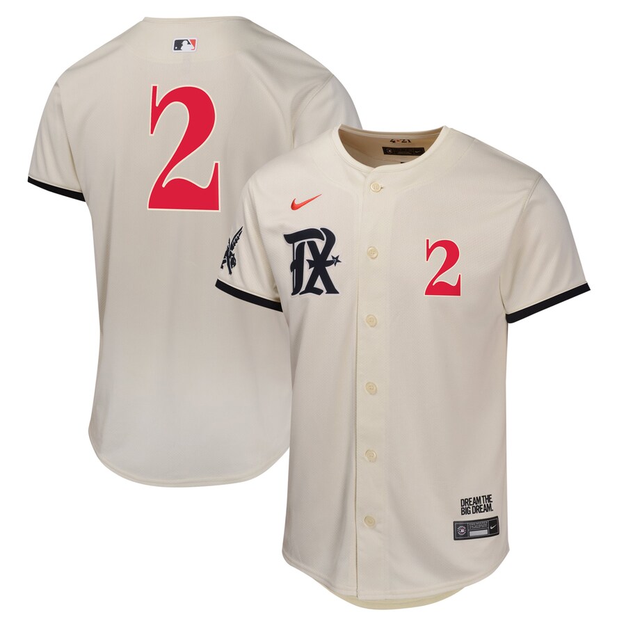 Marcus Semien Texas Rangers Youth City Connect Limited Player Jersey Natural